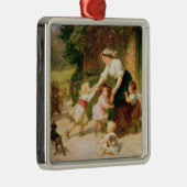 Der Tanzen-Bär Silbernes Ornament (Rechts)
