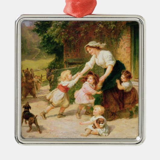 Der Tanzen-Bär Silbernes Ornament (Vorne)