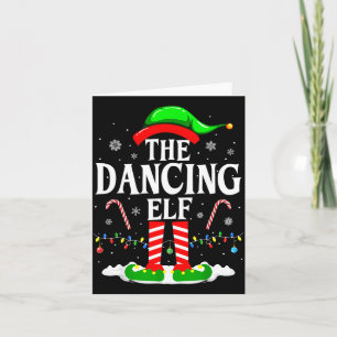 Der tanzende Elf Xmas lustige Familie passende Gru Karte