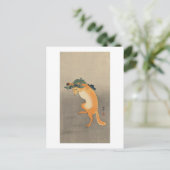 Der tanzende Fuchs Postkarte (Stehend Vorderseite)