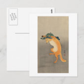 Der tanzende Fuchs Postkarte (Vorne/Hinten)