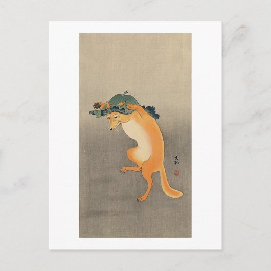Der tanzende Fuchs Postkarte (Vorderseite)
