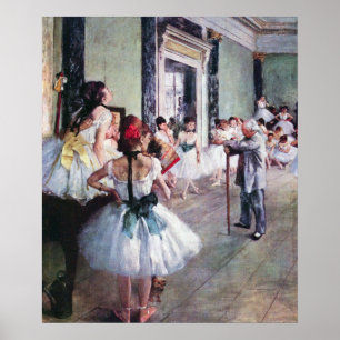 Der Tanzunterricht von Edgar Degas, Vintage Ballet Poster