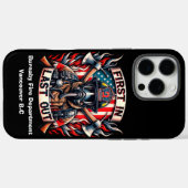Der tapfere Feuerwehrmann ist stolz Case-Mate iPhone Hülle (Rückseite (Horizontal))