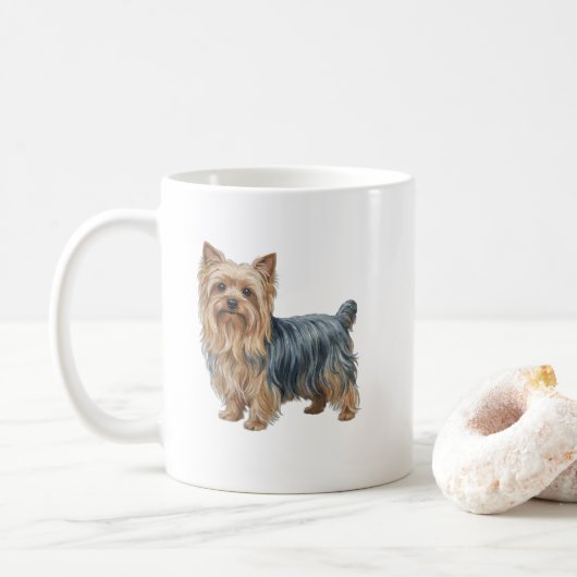 Der Taschen-Gladiator: Yorkshire Terrier Kaffeetasse (Mit Donut)