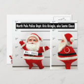 Der Tasse-Shot des Weihnachtsmanns Feiertagspostkarte (Vorne/Hinten)