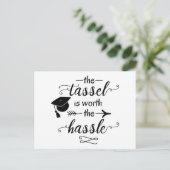 Der Tassel ist den Aufwand wert Postkarte (Stehend Vorderseite)