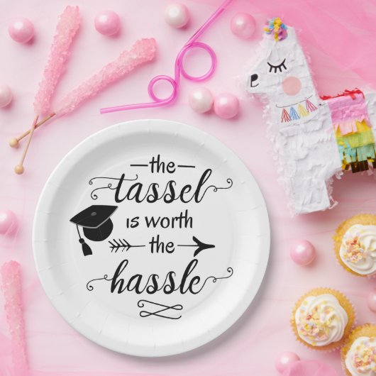 Der Tassel ist den problematischen Abschluss wert Pappteller (Party)