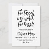 Der Tassel war den Hassle-Abschluss wert Einladung (Vorderseite)