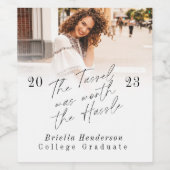 Der Tassel war den Hassle-Abschluss wert Weinetikett (Einzelnes Label)