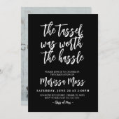 Der Tassel war den Hassle Funny Abschluss wert Einladung (Vorne/Hinten)