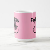 Der Tassen-Vogel, der Dummköpfe umdreht, drehen um Kaffeetasse (Mittel)