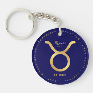 Der Taurian Star - Personalisiertes Zodiac Schlüsselanhänger