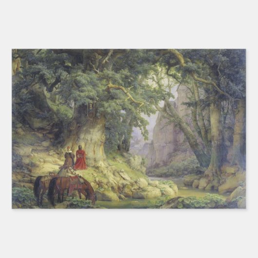 Der tausendjährige Eichenbaum (von Karl Lessing) Geschenkpapier Set (Vorderseite 2)