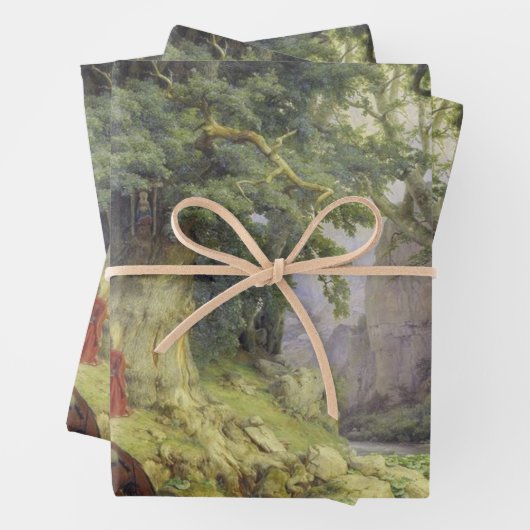 Der tausendjährige Eichenbaum (von Karl Lessing) Geschenkpapier Set (Beispiel)