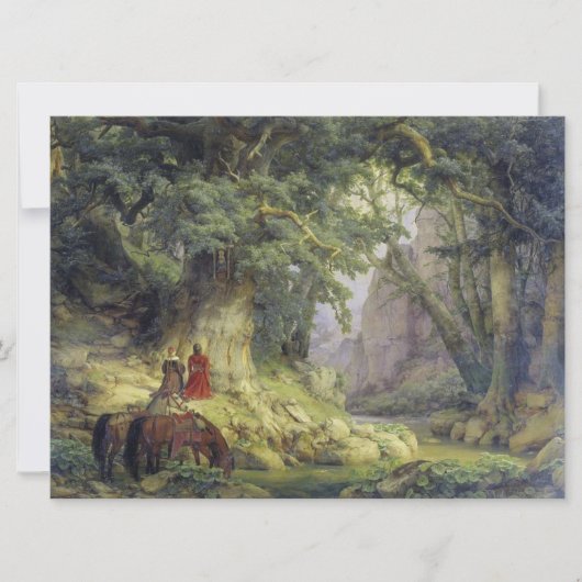 Der tausendjährige Eichenbaum (von Karl Lessing) Karte (Vorderseite)