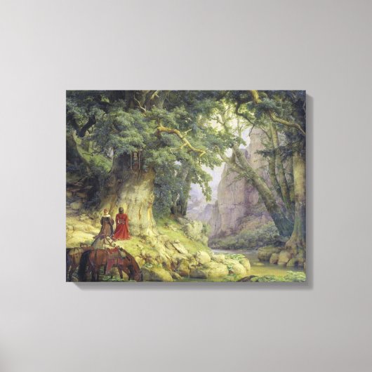 Der tausendjährige Eichenbaum (von Karl Lessing) Leinwanddruck (Vorderseite)