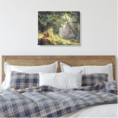 Der tausendjährige Eichenbaum (von Karl Lessing) Leinwanddruck (Insitu (Schlafzimmer))