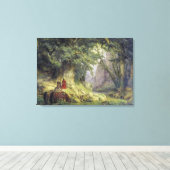 Der tausendjährige Eichenbaum (von Karl Lessing) Leinwanddruck (Insitu (Holzboden))