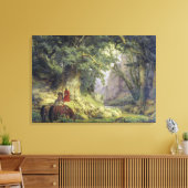 Der tausendjährige Eichenbaum (von Karl Lessing) Leinwanddruck (Insitu (Wohnzimmer))