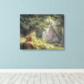 Der tausendjährige Eichenbaum (von Karl Lessing) Leinwanddruck (Insitu (Holzboden))