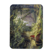 Der tausendjährige Eichenbaum (von Karl Lessing) Magnet (Vertikal)