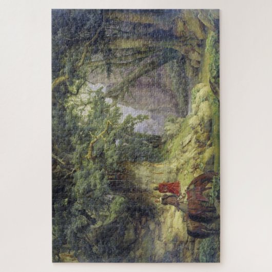 Der tausendjährige Eichenbaum (von Karl Lessing) Puzzle (Vertikal)