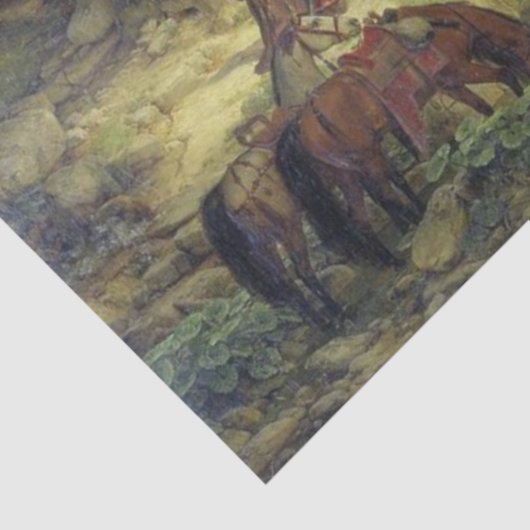 Der tausendjährige Eichenbaum (von Karl Lessing) Seidenpapier (Detail)