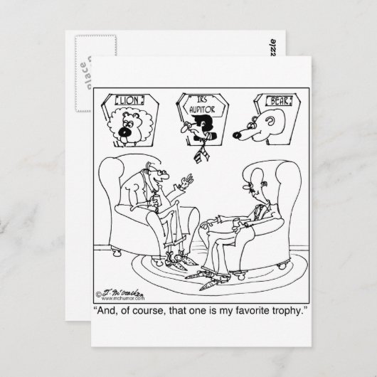 Der Taxidermist und der IRS-Auditor Postkarte (Vorne/Hinten)