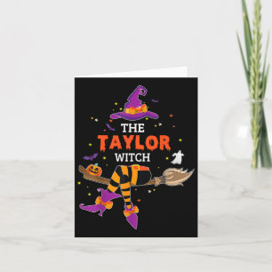 Der Taylor Hexenhut Halloween-Ghost-Nachname zuers Karte
