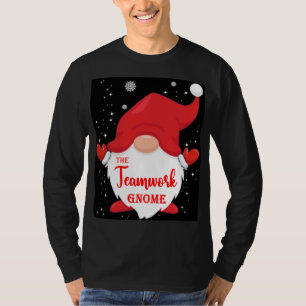 Der Teamwork-Gnom-Passende-Familie-Weihnachten-Sch T-Shirt