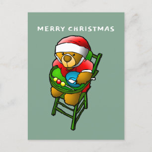 Der Teddybär des Weihnachtsmanns Postkarte