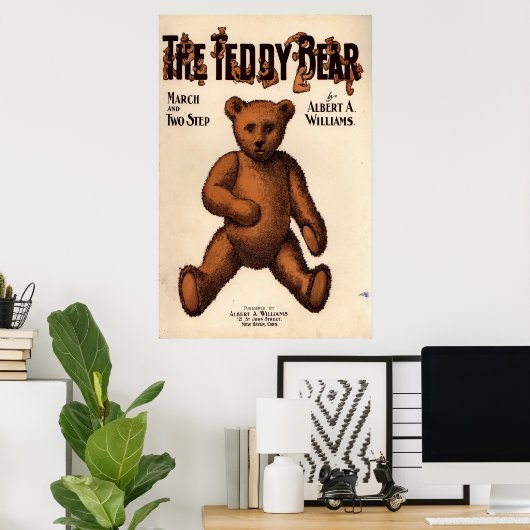 Der Teddybär Poster (Heimbüro)