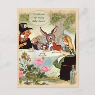 Der Tee-Party-Baby-Dusche des wütenden Hutmachers Einladung