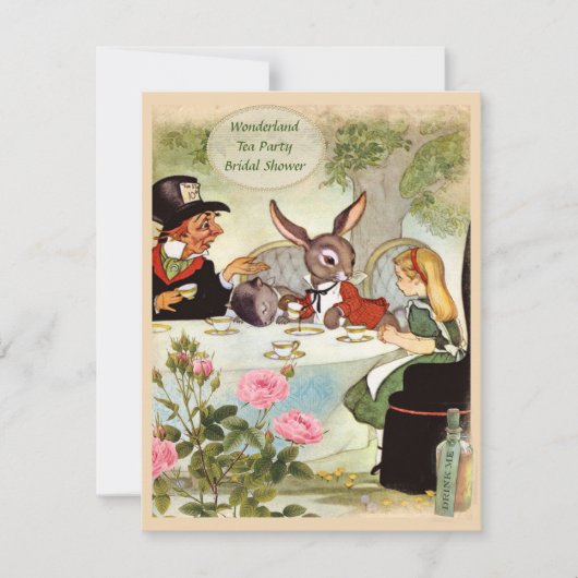 Der Tee-Party-Brautparty des wütenden Hutmachers Einladung (Vorderseite)
