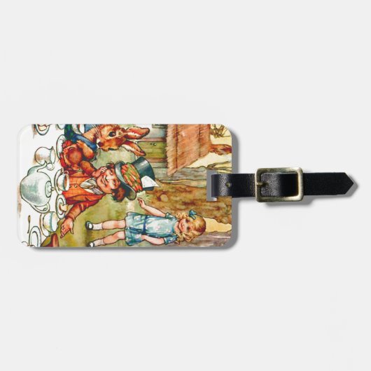 Der Tee-Party des wütenden Hutmachers - Alice im Gepäckanhänger (Vorderseite horizontal)