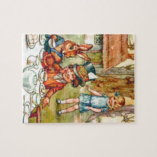 Der Tee-Party des wütenden Hutmachers - Alice im Puzzle (Horizontal)