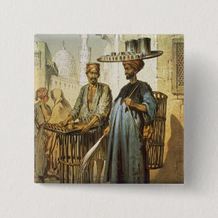 Der Tee-Verkäufer, "von der Andenken von Kairo", Button