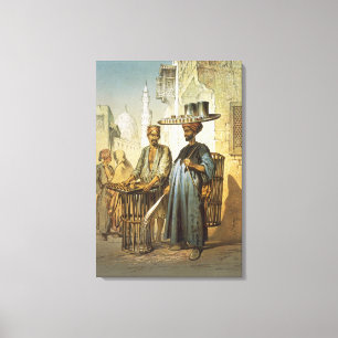 Der Tee-Verkäufer, "von der Andenken von Kairo", Leinwanddruck
