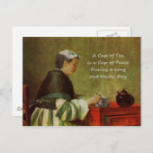 Der Teetrinker 1735 Postkarte (Vorne/Hinten)
