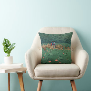 Der Teich bei Benten Shrine in Shiba Kawase Hasui Kissen