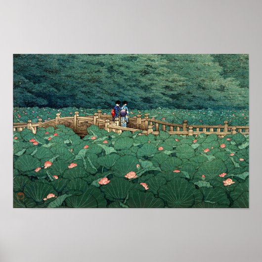 Der Teich bei Benten Shrine in Shiba Poster (Vorne)