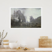 Der Teich in Ville d'Avray, 1868 (Öl auf Leinwand) Poster (Küche)