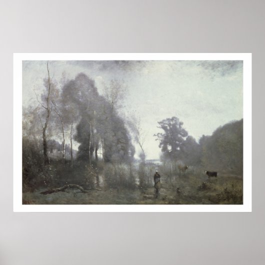 Der Teich in Ville d'Avray, 1868 (Öl auf Leinwand) Poster (Vorne)