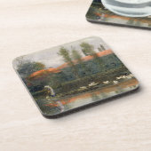 Der Teich von William Morris arbeitet an Merton Getränkeuntersetzer (Linke Seite)