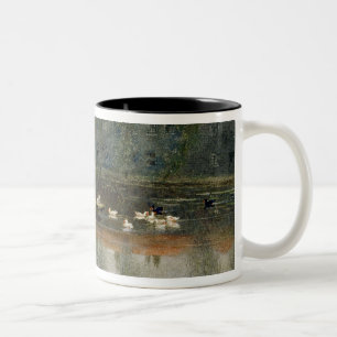 Der Teich von William Morris arbeitet an Merton Zweifarbige Tasse
