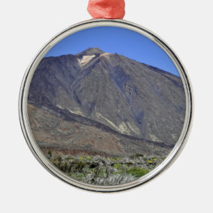 Der Teide auf Teneriffa Silbernes Ornament