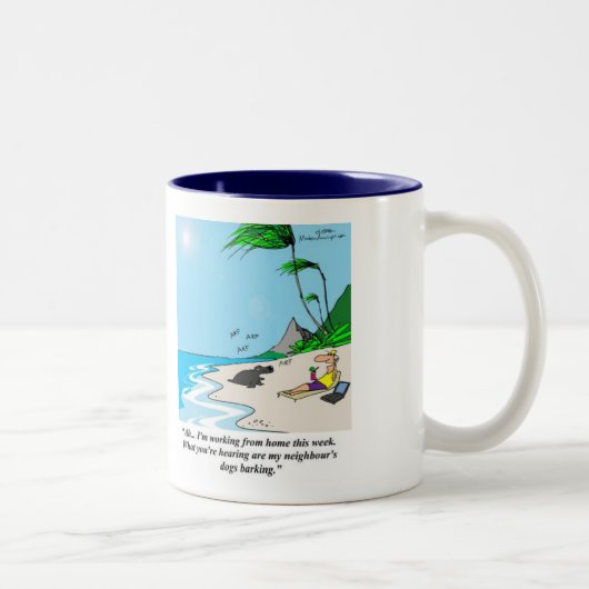 Der telecommuting-Geschäfts-Analytiker # 1 Zweifarbige Tasse (Rechts)