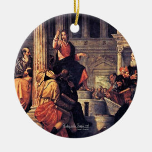 Der Tempel, der 1558 die Schrift gefunden hat Keramik Ornament