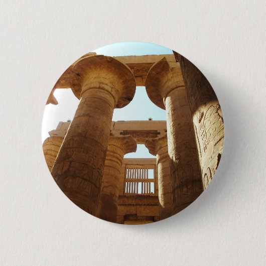 Der Tempel-Komplex von Karnak in Thebes, Ägypten Button (Vorderseite)